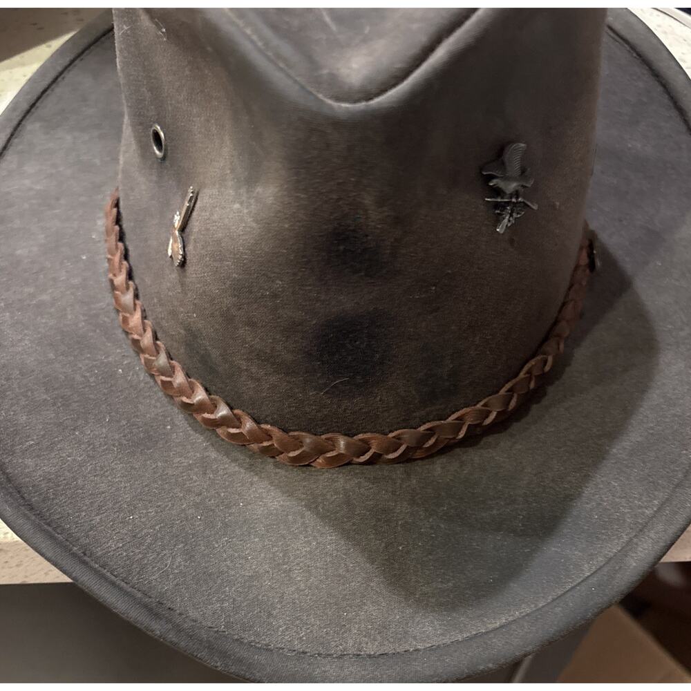 Outback Trading Co. Grizzly Hat 1486 Oilskin Hat Field Brown - Sz Small
